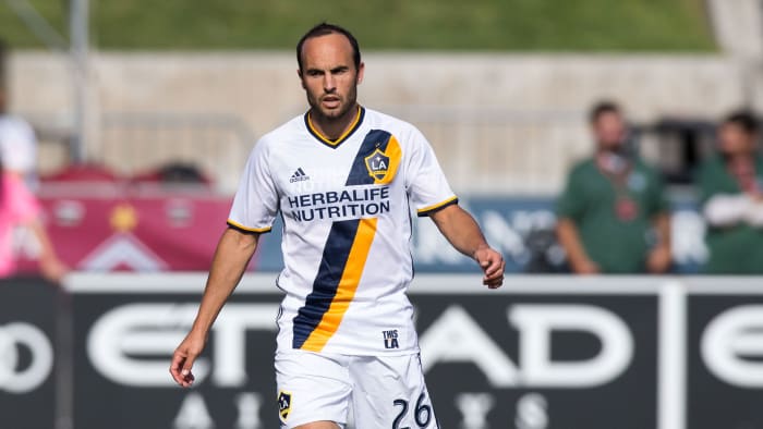 Landon Donovan during the 2016 MLS playoffs for LA Galaxy against Colorado Rapids.